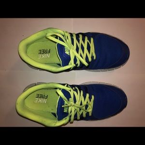 Nike Free Run 2.0 Blue/Neon Size 10 Mens